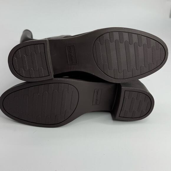 NEW Easy Street Women's knee high brown boots size 9.5 faux leather stretch boot - Picture 7 of 8